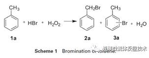 以甲苯為底物，進(jìn)行了模型研究（Scheme 1）